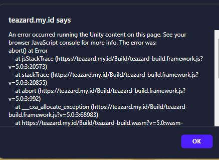 Troubleshoot Error Screenshot